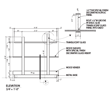 Nordstrom Handbags Fixture Design Drawing